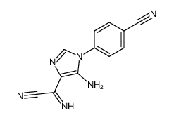 5-amino-1-(4'-cyanophenyl)-4-(cyanoformimidoyl)imidazole结构式