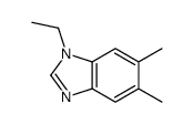 (9ci)-1-乙基-5,6-二甲基-1H-苯并咪唑结构式