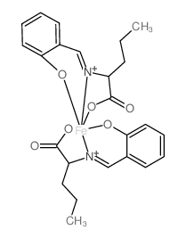 Ferrate(1-),bis[N-salicylidene-DL-norvalinato(2-)]-,potassium (8CI) Structure