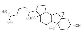 5,7-cyclocholestan-3-ol Structure