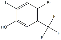4-Bromo-2-iodo-5-trifluoromethyl-phenol结构式