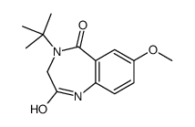 4-tert-butyl-7-methoxy-1,3-dihydro-1,4-benzodiazepine-2,5-dione结构式