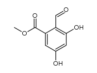 2-formyl-3,5-dihydroxybenzoic acid methyl ester结构式
