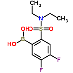 (2-(N,N-diethylsulfamoyl)-4,5-difluorophenyl)boronic acid Structure
