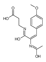 3-[[(Z)-2-acetamido-3-(4-methoxyphenyl)prop-2-enoyl]amino]propanoic ac id结构式