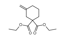 diethyl 3-methylene-1,1-cyclohexanedicarboxylate结构式