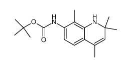 (2,2,4,8-Tetramethyl-1,2-dihydro-quinolin-7-yl)-carbamic acid tert-butyl ester结构式