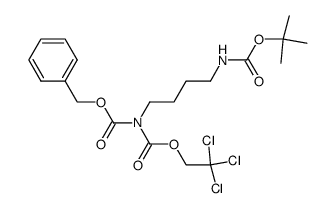 benzyl (2,2,2-trichloroethyl) (4-((tert-butoxycarbonyl)amino)butyl)iminodicarbonate结构式
