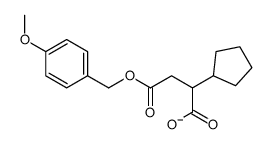 2-cyclopentyl-4-[(4-methoxyphenyl)methoxy]-4-oxobutanoate结构式