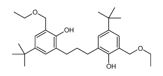 4-tert-butyl-2-[3-[5-tert-butyl-3-(ethoxymethyl)-2-hydroxyphenyl]propyl]-6-(ethoxymethyl)phenol结构式