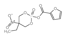 (5-ethyl-5-nitro-2-oxo-1,3-dioxa-2$l^C10H12NO8P-phosphacyclohex-2-yl) furan-2-carboxylate结构式