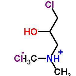3-Chloro-2-hydroxy-N,N-dimethyl-1-propanaminium chloride结构式