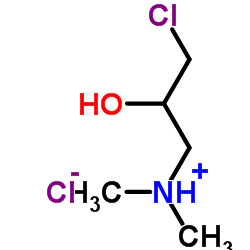 3-Chloro-2-hydroxy-N,N-dimethyl-1-propanaminium chloride structure