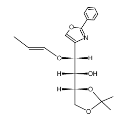 (1S,2R)-1-((R)-2,2-dimethyl-[1,3]dioxolan-4-yl)-2-(2-phenyl-oxazol-4-yl)-2-ξ-propenyloxy-ethanol Structure