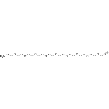 Propargyl-PEG9-amine Structure