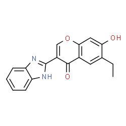 3-(1H-benzo[d]imidazol-2-yl)-6-ethyl-7-hydroxy-4H-chromen-4-one结构式