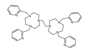 1,2-bis[4,7-bis(2-pyridylmethyl)-1,4,7-triazacyclonon-1-yl]ethane结构式