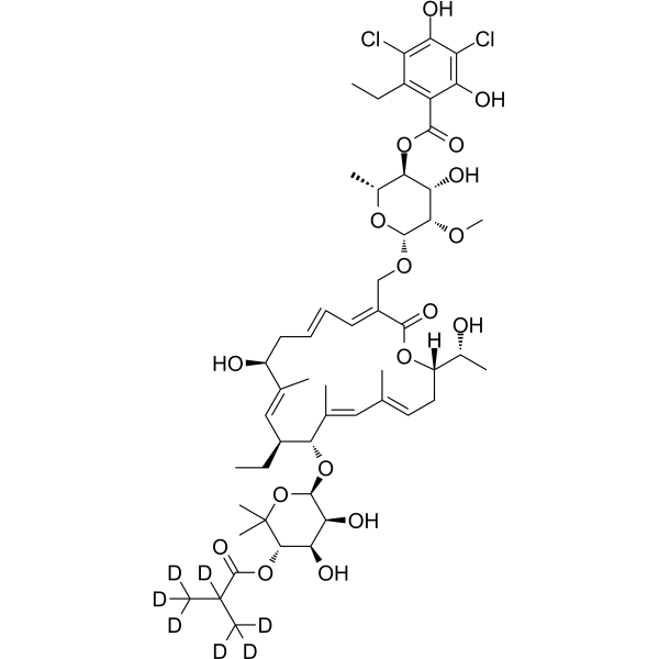 Fidaxomicin-D7 Structure