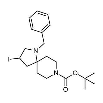 tert-Butyl 1-benzyl-3-iodo-1,8-diazaspiro[4.5]decane-8-carboxylate Structure