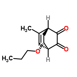 Bicyclo[2.2.2]oct-5-ene-2,3-dione, 5-methyl-7-propoxy-, (1R,4R,7R)-rel- (9CI) picture