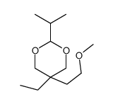 5α-Ethyl-2β-isopropyl-5β-(1-methoxyethyl)-1,3-dioxane结构式