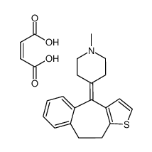 4-(9,10-dihydro-4H-benzo[4,5]cyclohepta[1,2-b]thien-4-ylidene)-1-methylpiperidinium hydrogen maleate structure