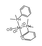 bis(phenyldimethylphosphine)molybdenum tetracarbonyl Structure