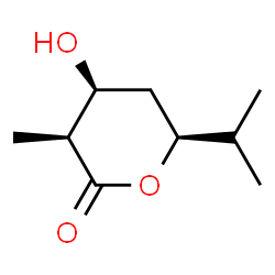 2H-Pyran-2-one,tetrahydro-4-hydroxy-3-methyl-6-(1-methylethyl)-,(3S,4S,6S)-(9CI) structure