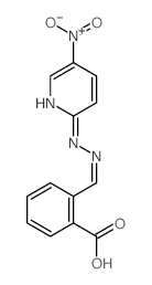 Benzoic acid,2-[[2-(5-nitro-2-pyridinyl)hydrazinylidene]methyl]- structure
