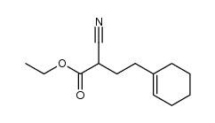 (+/-)-2-Cyan-4-(cyclohex-1-enyl)-buttersaeure-ethylester结构式
