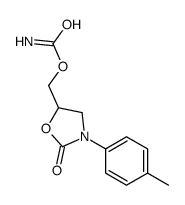 [3-(4-Methylphenyl)-2-oxo-1,3-oxazolidin-5-yl]methyl carbamate结构式