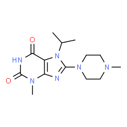 7-isopropyl-3-methyl-8-(4-methylpiperazin-1-yl)-3,7-dihydro-1H-purine-2,6-dione Structure