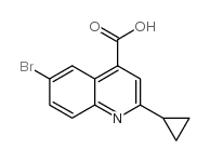 6-BROMO-2-CYCLOPROPYLQUINOLINE-4-CARBOXYLICACID Structure