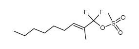 (E)-1,1-difluoro-2-methylnon-2-en-1-yl methanesulfonate Structure