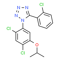 2,4-DICHLORO-5-[5-(2-CHLOROPHENYL)-1H-1,2,3,4-TETRAAZOL-1-YL]PHENYL ISOPROPYL ETHER结构式