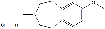 1H-3-Benzazepine, 2,3,4,5-tetrahydro-7-methoxy-3-methyl-, hydrochloride Structure
