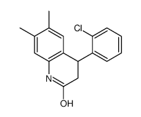 4-(2-chlorophenyl)-6,7-dimethyl-3,4-dihydro-1H-quinolin-2-one结构式