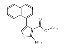 2-氨基-4-萘-1-基-噻吩-3-甲酸甲酯结构式