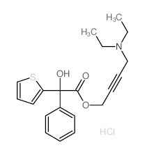 4-Diethylamino-2-butynyl phenyl(2-thienyl)glycolate hydrochloride Structure
