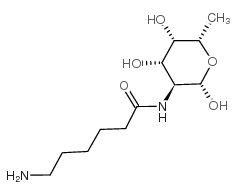 N-(ε-氨基己酰基)-β-L-呋喃核糖胺结构式