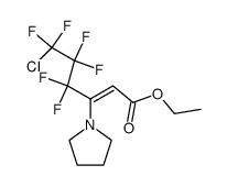 (Z) ethyl 3-(3-chloro-1,1,2,2,3,3-hexafluoropropyl)-3-pyrrolidino-acrylate结构式