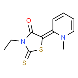 3-ethyl-5-(1-methyl-(1H)-pyridin-2-ylidene)rhodanine结构式