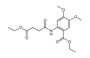 4,5-dimethoxy-2-[(4-ethoxy-1,4-dioxobutyl)amino]benzoic acid ethyl ester结构式