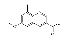 4-hydroxy-6-methoxy-8-methyl-quinoline-3-carboxylic acid结构式