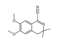 6,7-dimethoxy-3,3-dimethyl-4H-isoquinoline-1-carbonitrile结构式