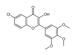 4H-1-BENZOPYRAN-4-ONE, 6-CHLORO-3-HYDROXY-2-(3,4,5-TRIMETHOXYPHENYL)- Structure