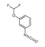 1-(difluoromethoxy)-3-isocyanatobenzene结构式