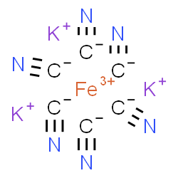 Ferrate(3-),hexakis(cyano-kC)-,potassium (1:3), (OC-6-11)- structure