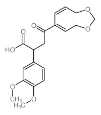 4-benzo[1,3]dioxol-5-yl-2-(3,4-dimethoxyphenyl)-4-oxo-butanoic acid结构式