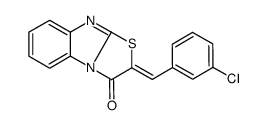 (2E)-2-[(3-chlorophenyl)methylidene]-[1,3]thiazolo[3,2-a]benzimidazol-1-one结构式